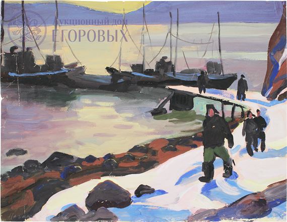 On solid ground again by Konstantin Borisovich Nazarov, 1966