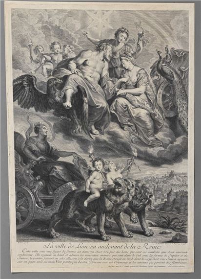 La ville de Lyon va au devant de la Reine by Peter Paul Rubens, 1710