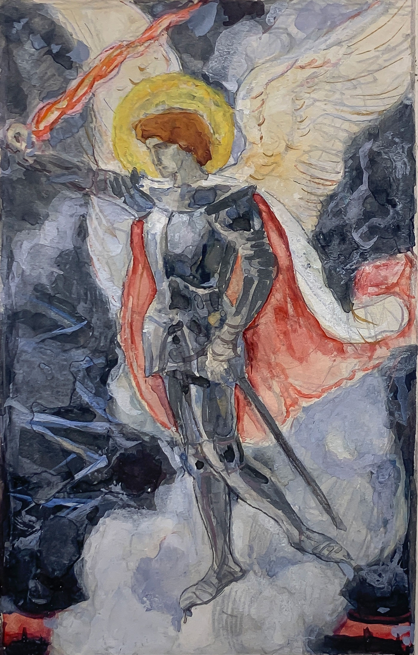 Mikhail Nesterov Vasilevich | The Archangel Michael (1920) | MutualArt