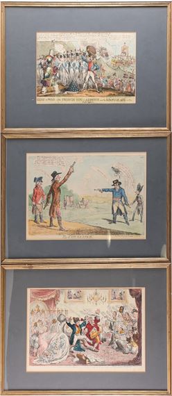 James Gillray | A group of three political cartoons | MutualArt