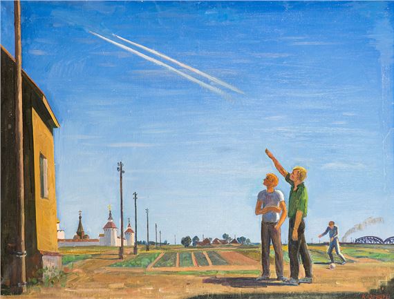Future pilots. by Evgeny Alexandrovich Kazantsev, 1970.