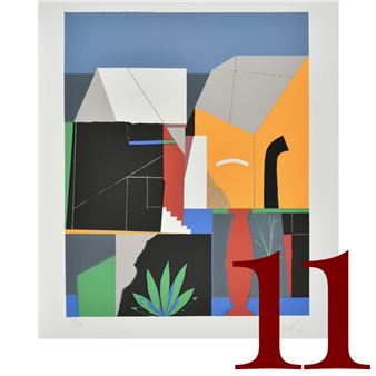 Karl Korab: “Häuser an der Mur”, Original Screen Print // Day 11