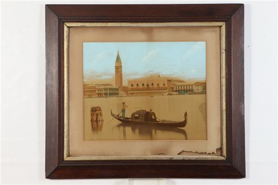 Carte Postale Ancienne Venise Italie - Panorama Avec Gondole (Venezia AK)