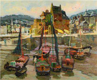 Boats in the outer harbour and the lieutenancy - Pierre Boudet