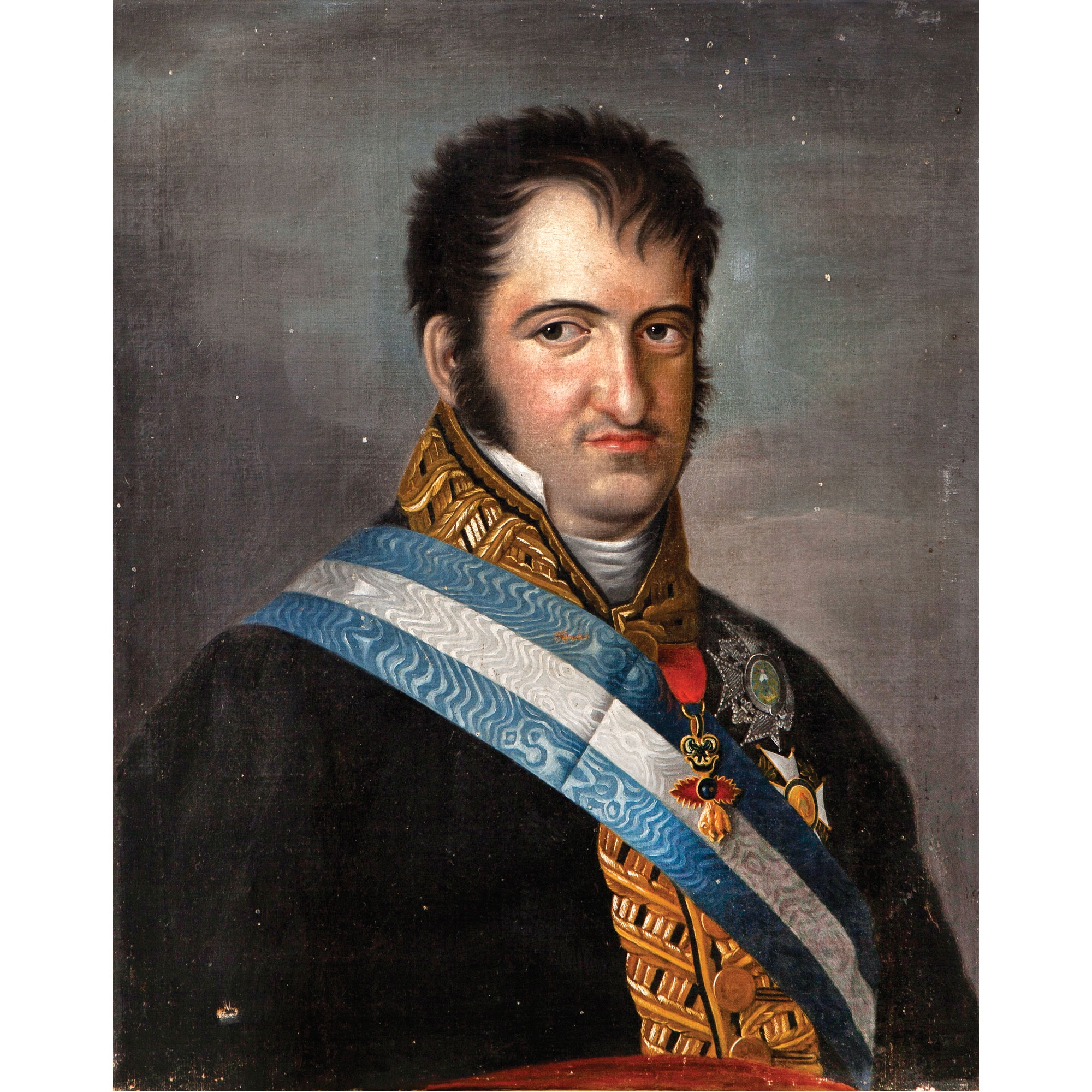 Artwork by Bernardo Lopez, Retrato de Fernando VII, Made of Oil on canvas.