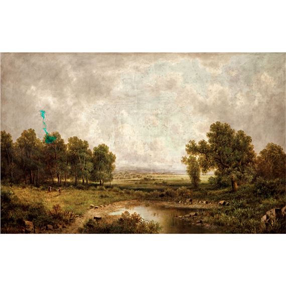 Paisaje con ganado by Albert Lang