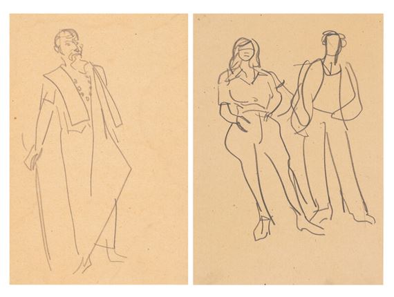 Old Indian, tourist by Ye Qianyu, 1943