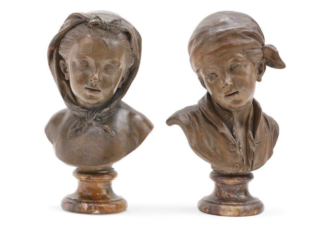 French School, 19th Century | Busts of children | MutualArt