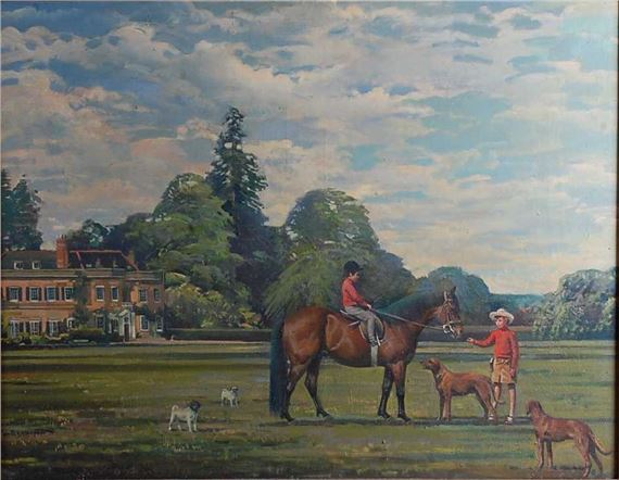 The Blackwell Children before Langham Hall by Richard John Munro Dupont
