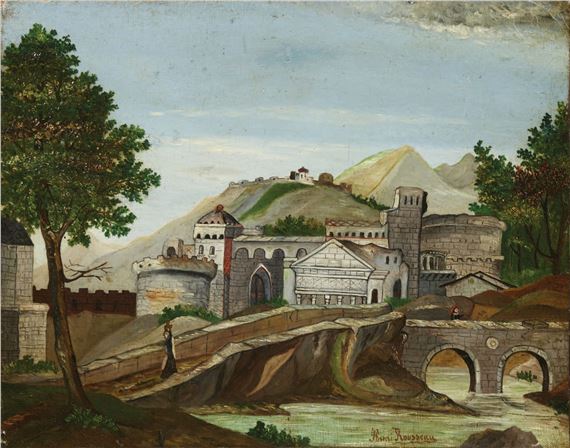 Paysage romain ou vue fantaisiste by Henri Rousseau, Vers 1880