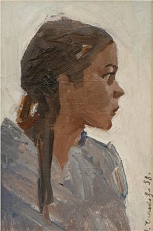 Portrait of a Young Girl - Chesnokov Nikolay Gavrilovich