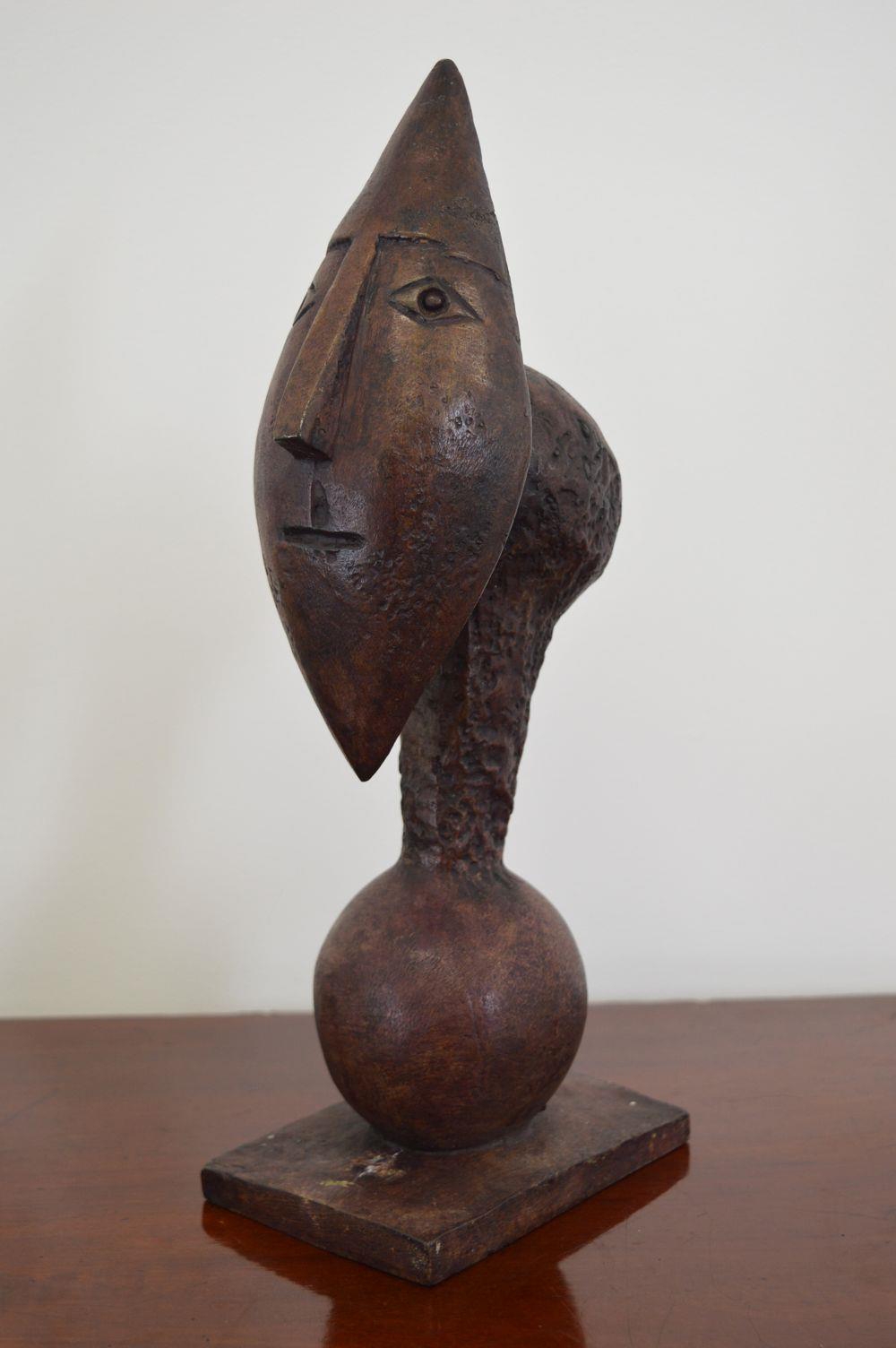 Pablo Picasso, a bronze abstract bust