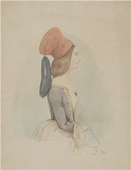 Woman wearing a fez - Philip Charles Trench