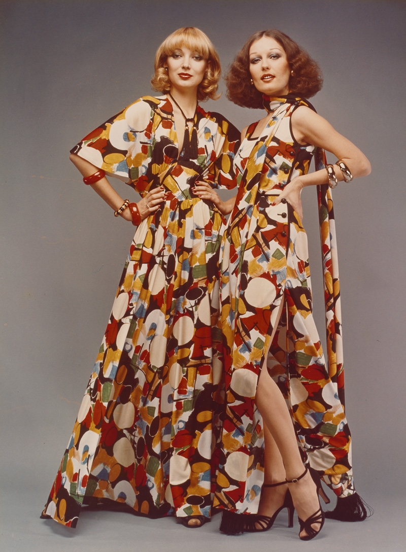 Models in E. W. Nay dresses designed by Uli Richter by Regina Relang, 1976