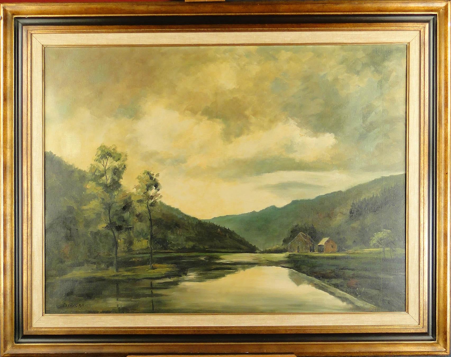 Artwork by Guy Dirckx, L'Ourthe, Made of oil on canvas