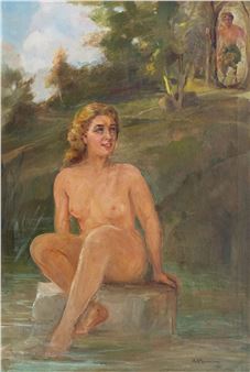Nymph and a satyr - Dimitrios Biskinis