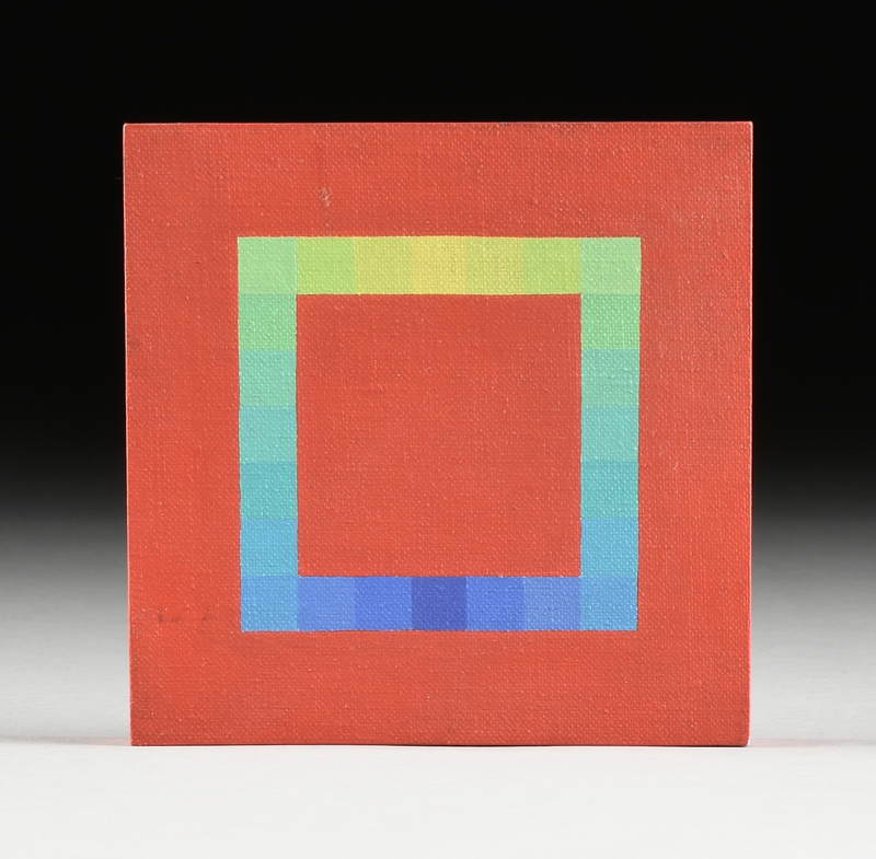 Sybil Edwards | Blue to Yellow Gradient Square on a Red Ground (1975 ...