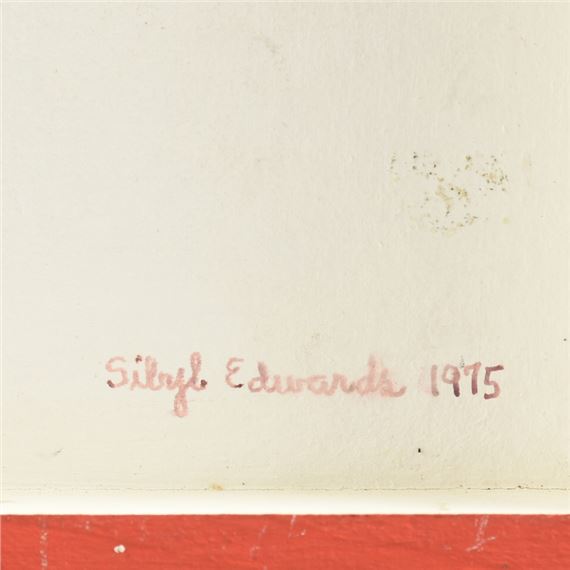 Sybil Edwards | Blue to Yellow Gradient Square on a Red Ground (1975 ...