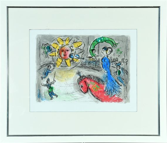 Marc Chagall | Soleil au cheval rouge (1979) | MutualArt