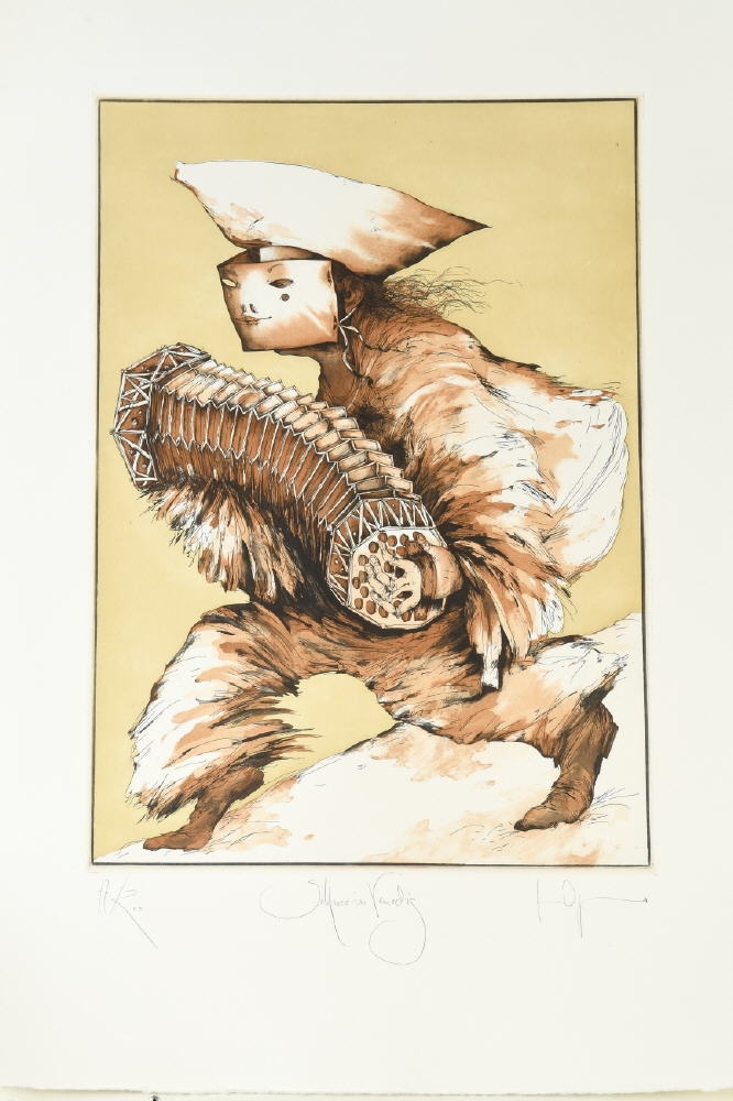 Artwork by Annemarie Degenhart, Schnee in Venedig, Made of Color etching