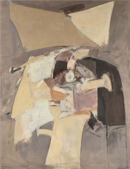 Paysage d'ocres et de bruni by Albert Bitran, 1972