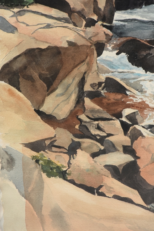 Artwork by Herb Rather, Waterfall, Made of watercolor on paper