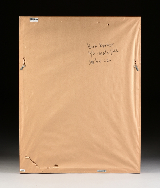 Artwork by Herb Rather, Waterfall, Made of watercolor on paper