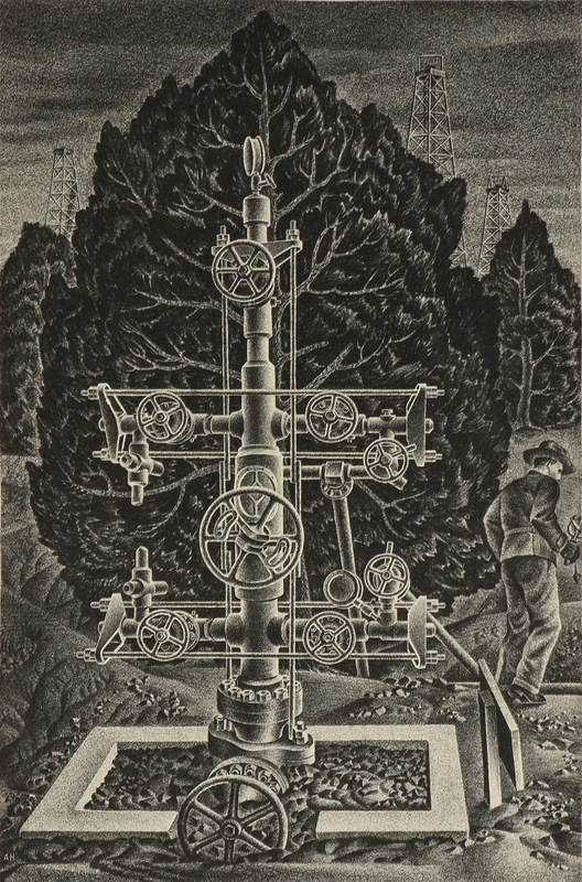 Oil Man's Christmas Tree by Alexandre Hogue, 1941