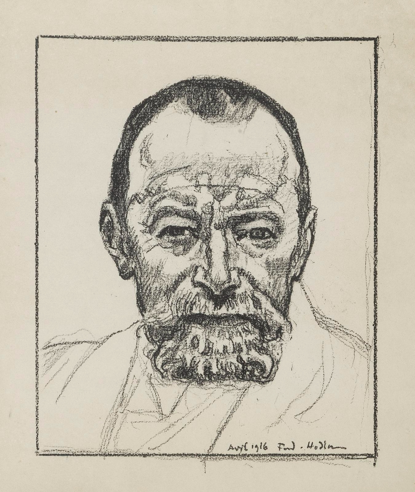 Autoportrait by Ferdinand Hodler, avril 1916