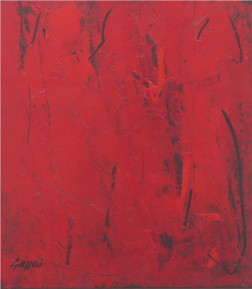 Figura nel caldo del paesaggio