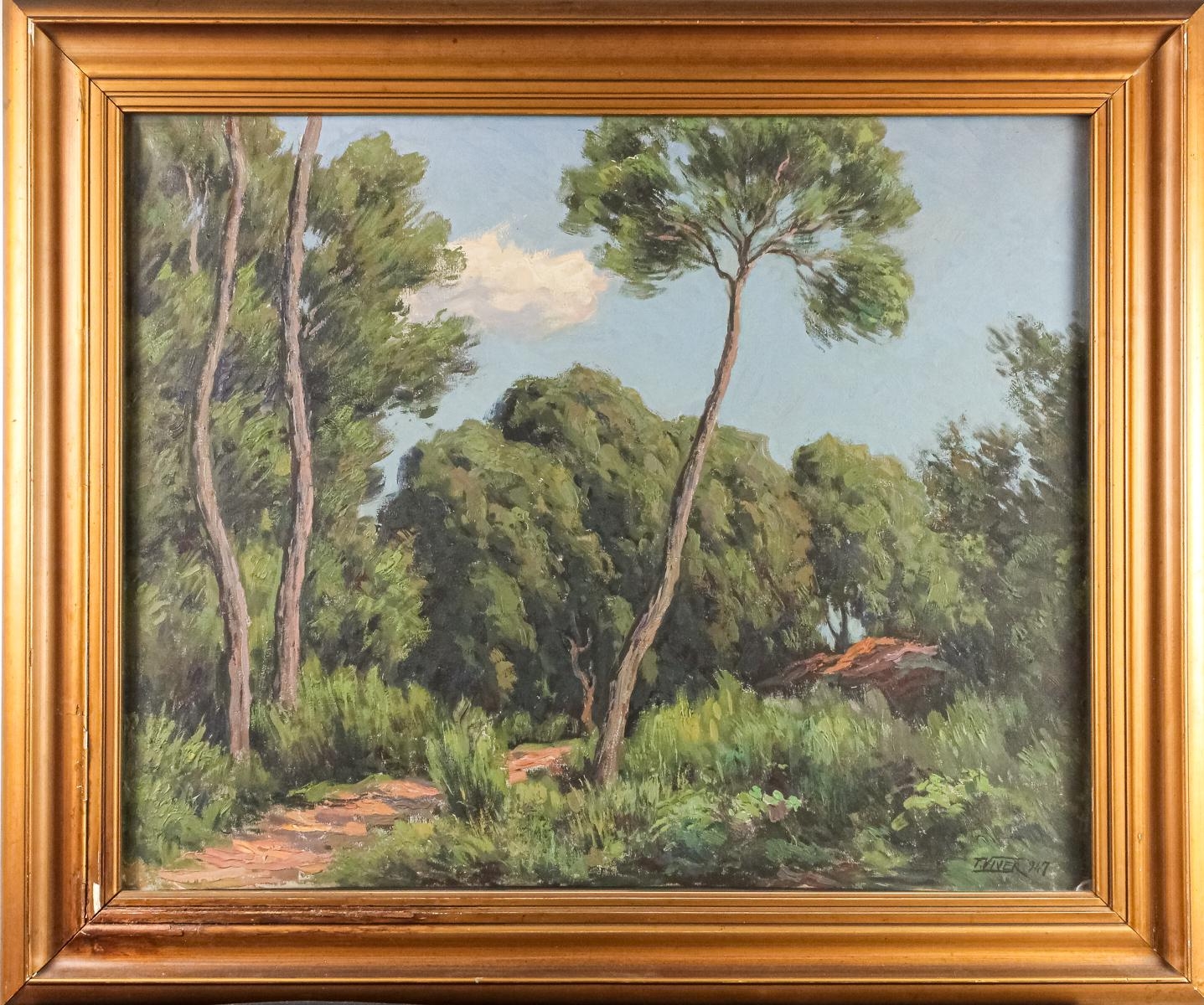 Artwork by Tomàs Viver  Aymerich, Paisaje, Made of Oil on canvas