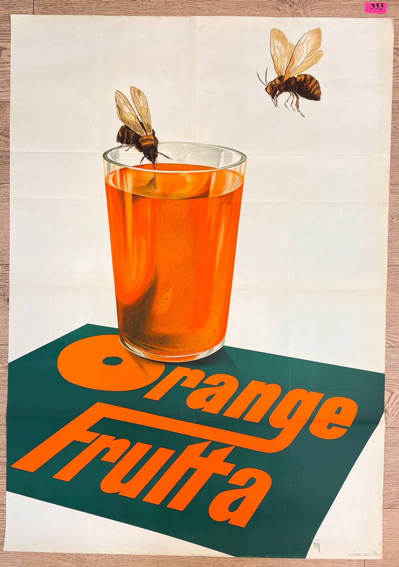 Artwork by Alex W. Diggelmann, Orange frutta, Made of coloured lithographs