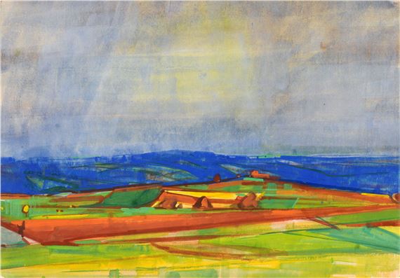 Leichenhübel II" (Johnsbach) by Hermann Glöckner, 1950