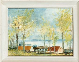 Settlement on the lake shore - Günther Wendt