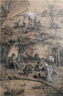 Freizeitvergnügen im Park mit verschiedenen Szenerien - Theodor Grätz