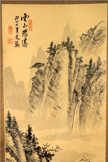 Chen Wenhan | 陈文翰山水绢本设色立轴| MutualArt