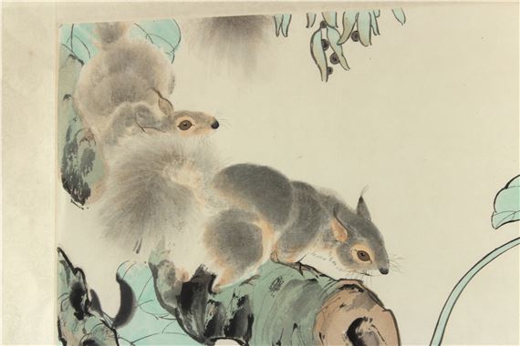 Liu Kuiling | 刘奎龄款松鼠图纸本设色镜框| MutualArt
