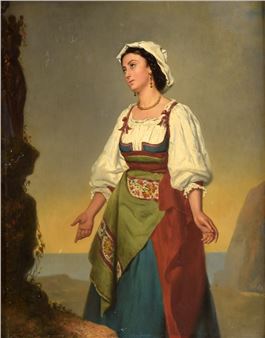 Schöne Italienerin - Adolphe Henri Dubasty