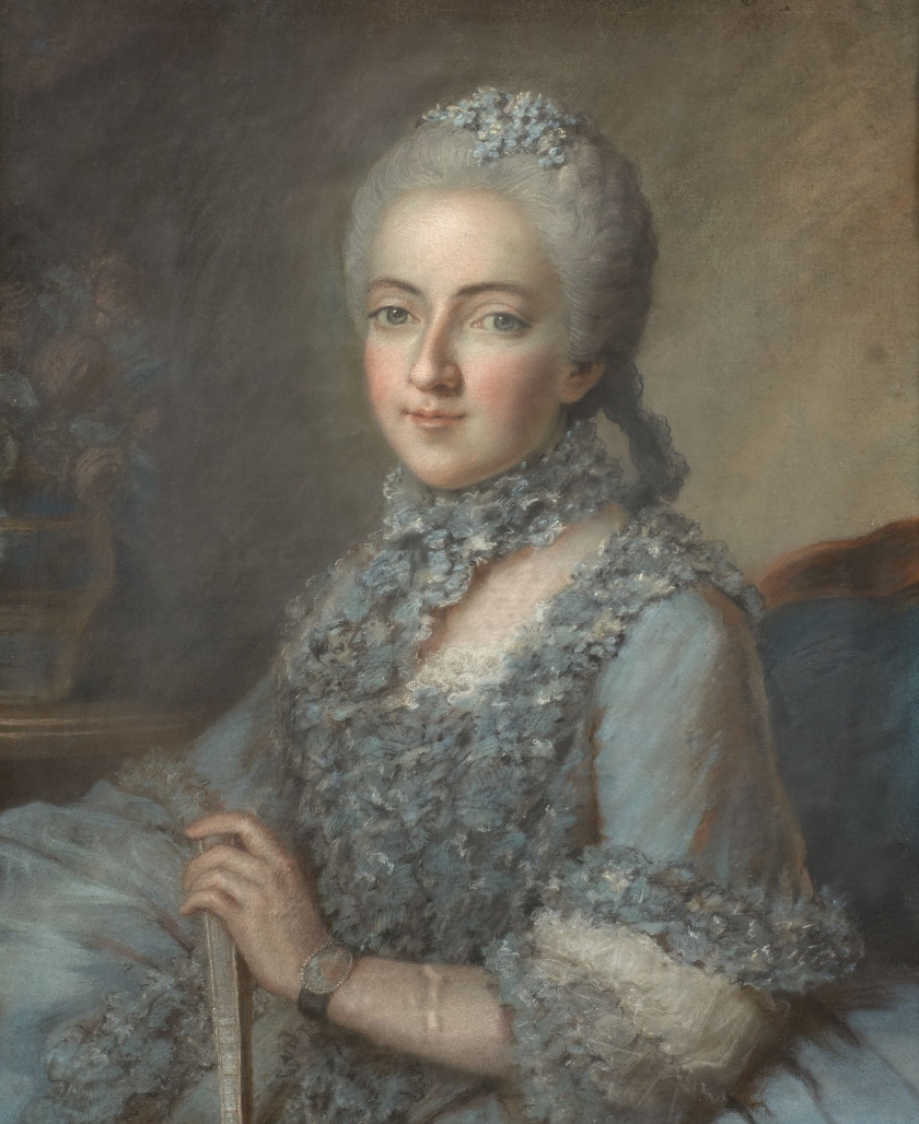 Artwork by Franz Bernhard Frey, Portrait de Louise-Marie de France (1737-1787), fille de Louis XV, dite Madame Louise, Made of Pastel