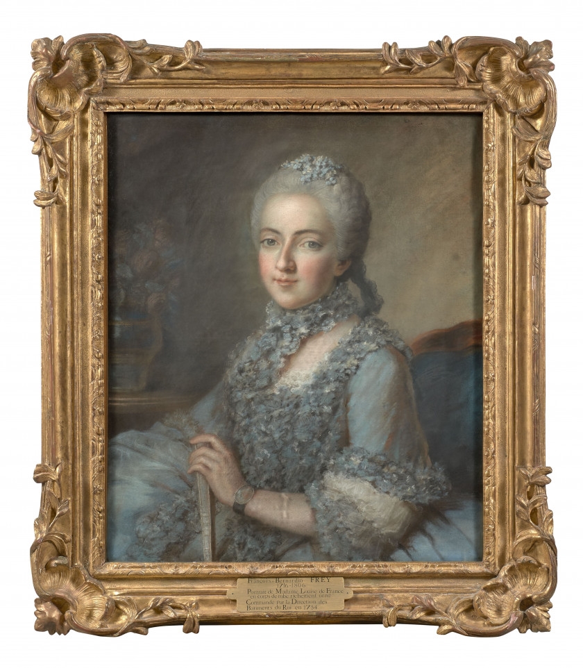 Artwork by Franz Bernhard Frey, Portrait de Louise-Marie de France (1737-1787), fille de Louis XV, dite Madame Louise, Made of Pastel
