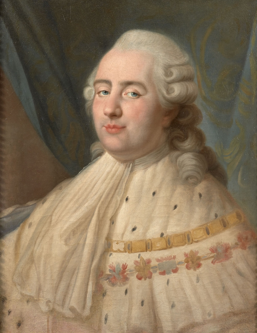 Portrait en buste de Louis XVI en grand habit royal by Antoine Francois Callet