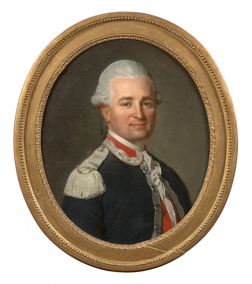 Artwork by Antoine Vestier, Portrait d'un garde du corps, dit Armand Louis de Gontaut, duc de Lauzun puis de Biron, Made of oil on canvas