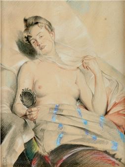 Weiblicher Halbakt - Nikolai Koshelev