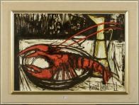 ベルナール・ビュッフェ【Nature morte au homard】 ベルナール・ビュッフェ【Nature morte au homard】