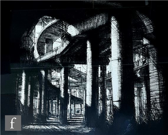 Spaghetti Junction Study No. 5; Pyramide de Birmingham by John Howard