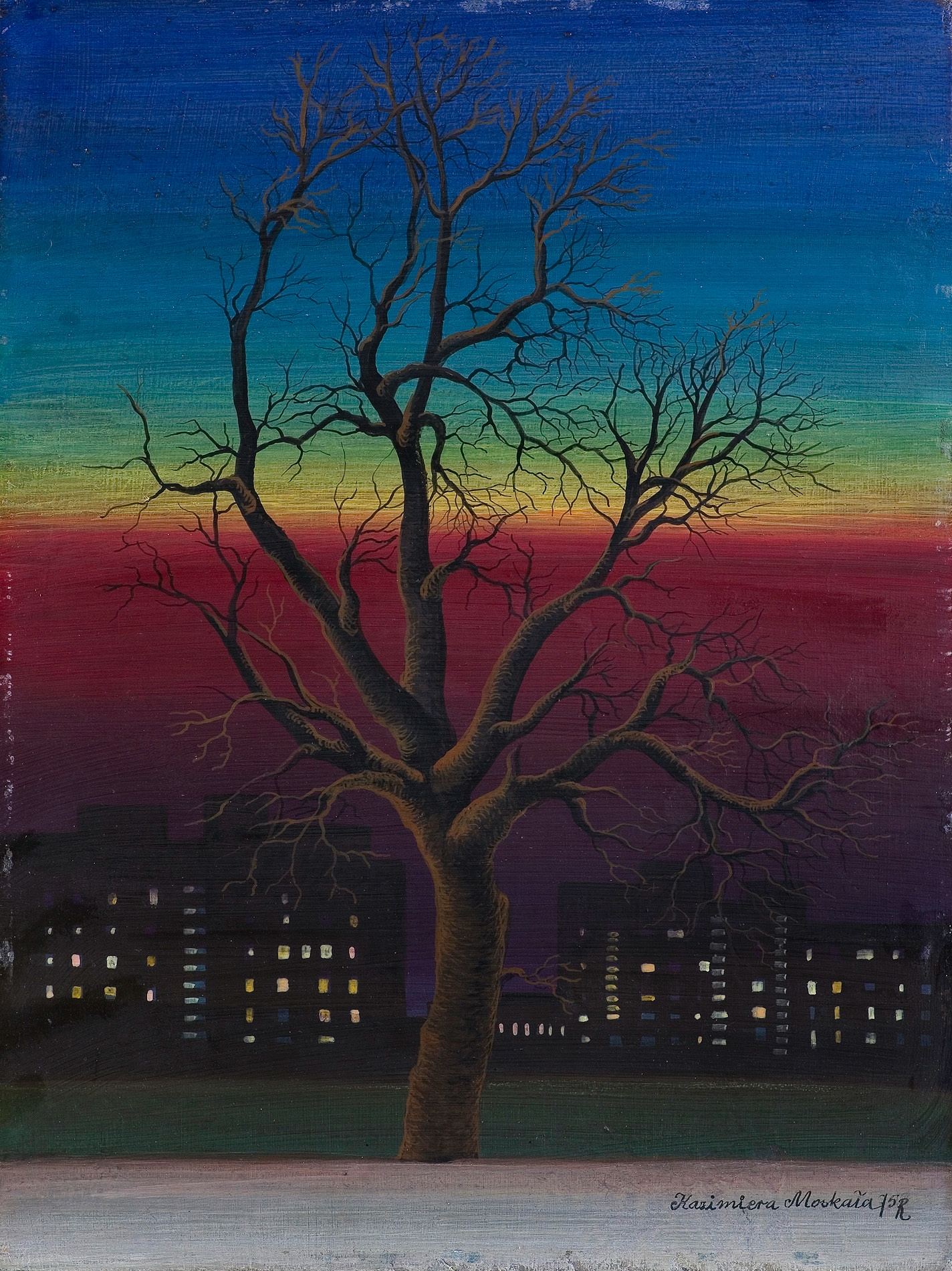 Artwork by Kazimiera Moskała, KATOWICE. WIDOK 2, Made of acrylic, plywood