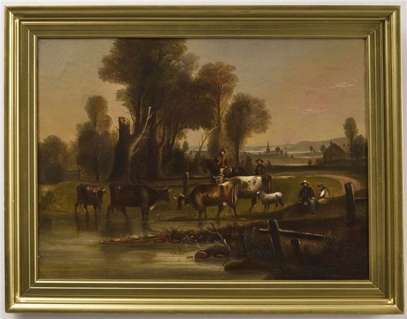 William Otis Bemis | Landscape w/ Cows | MutualArt