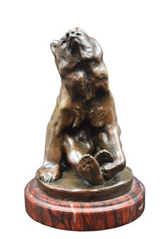 Bear in bronze with brown patina - Gérard Gardet