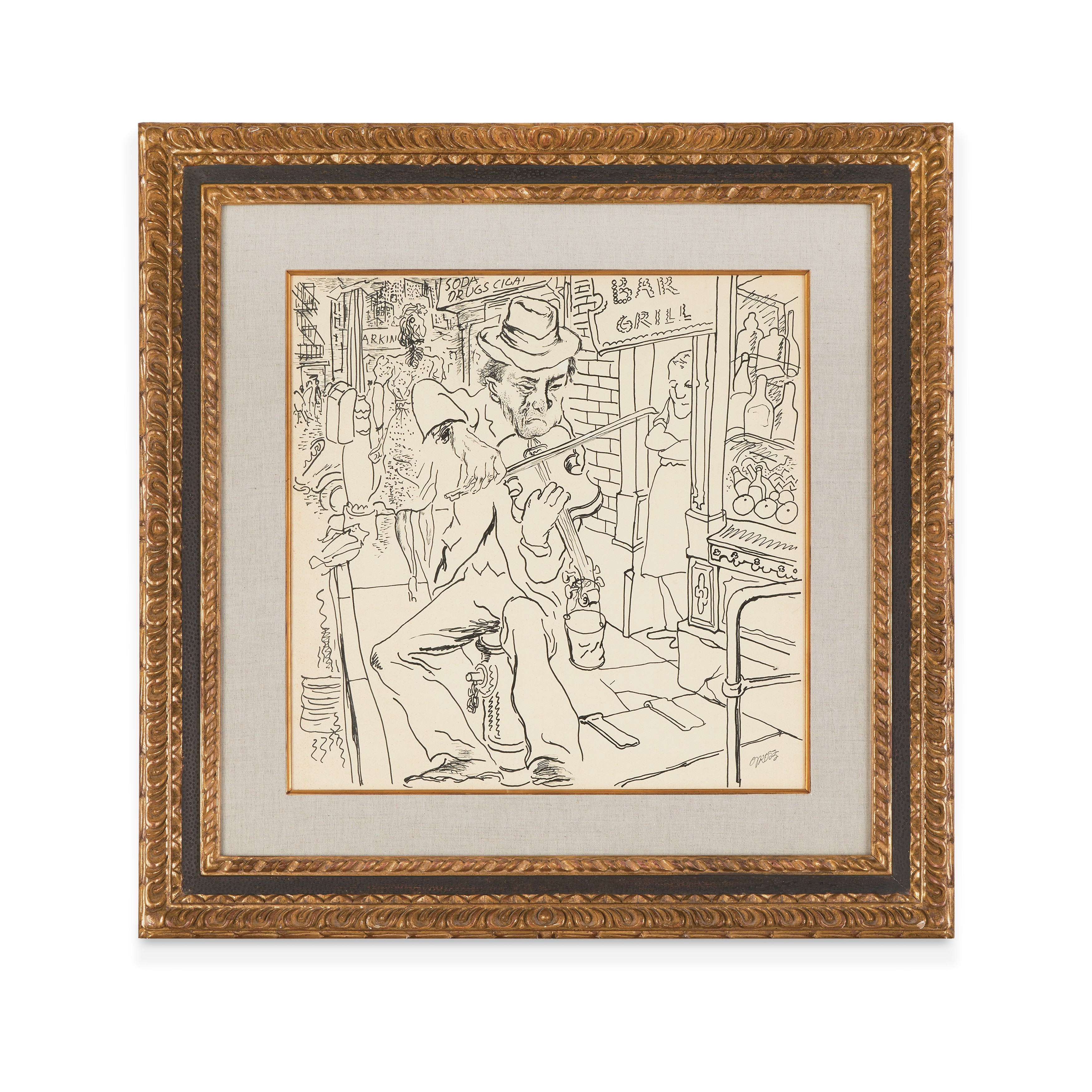 Artwork by George Grosz, A Paganini of the Gutter, Made of Reed pen, pen and ink on paper