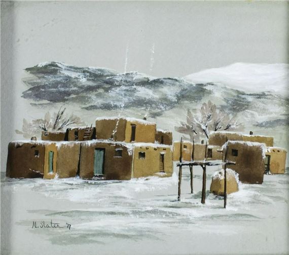 Roderick Slater | Taos Snow Scene (1977) | MutualArt
